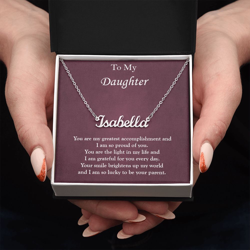 To My Daughter - Custom Name Necklace