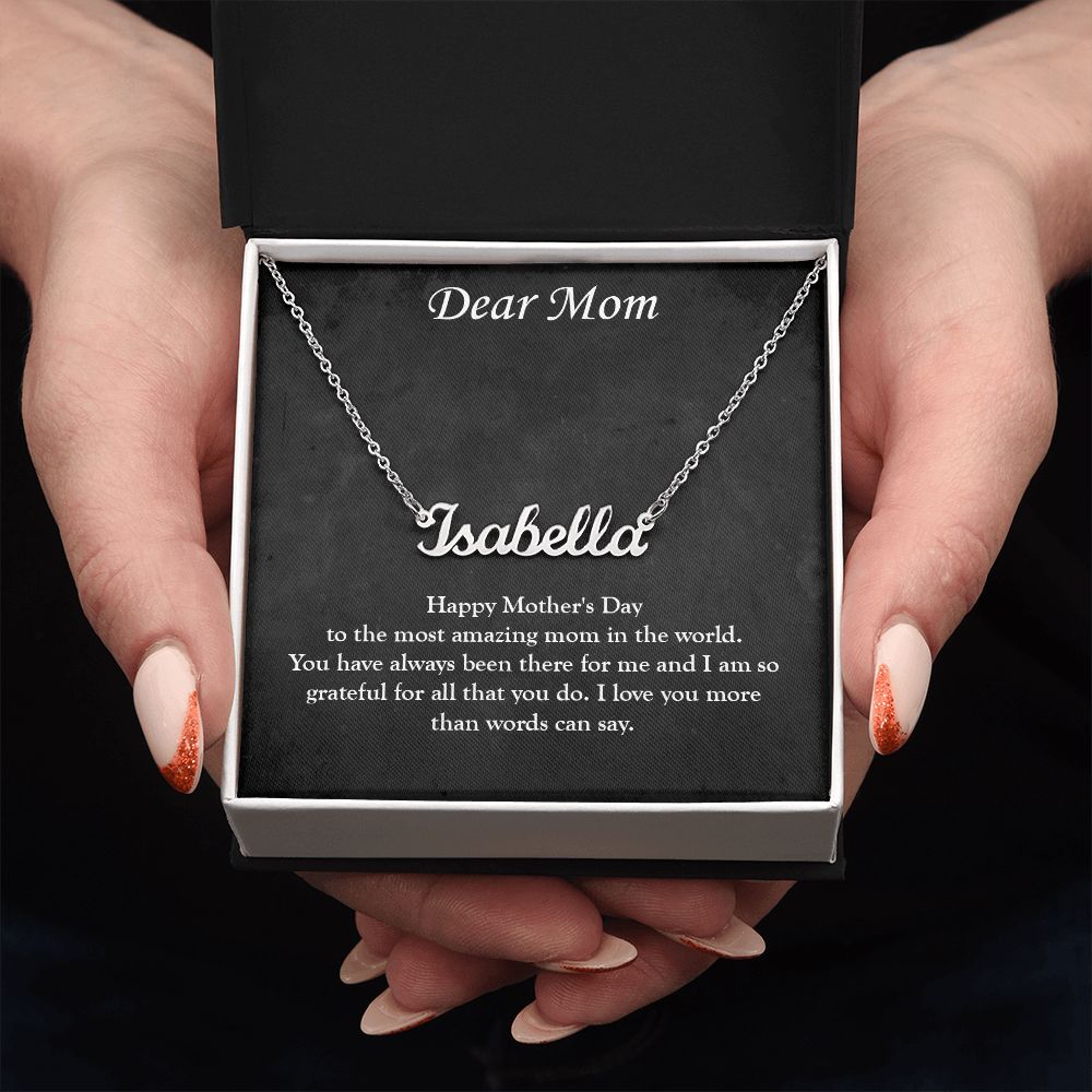 Personalized Love: Custom Name Necklace for Mother's Day