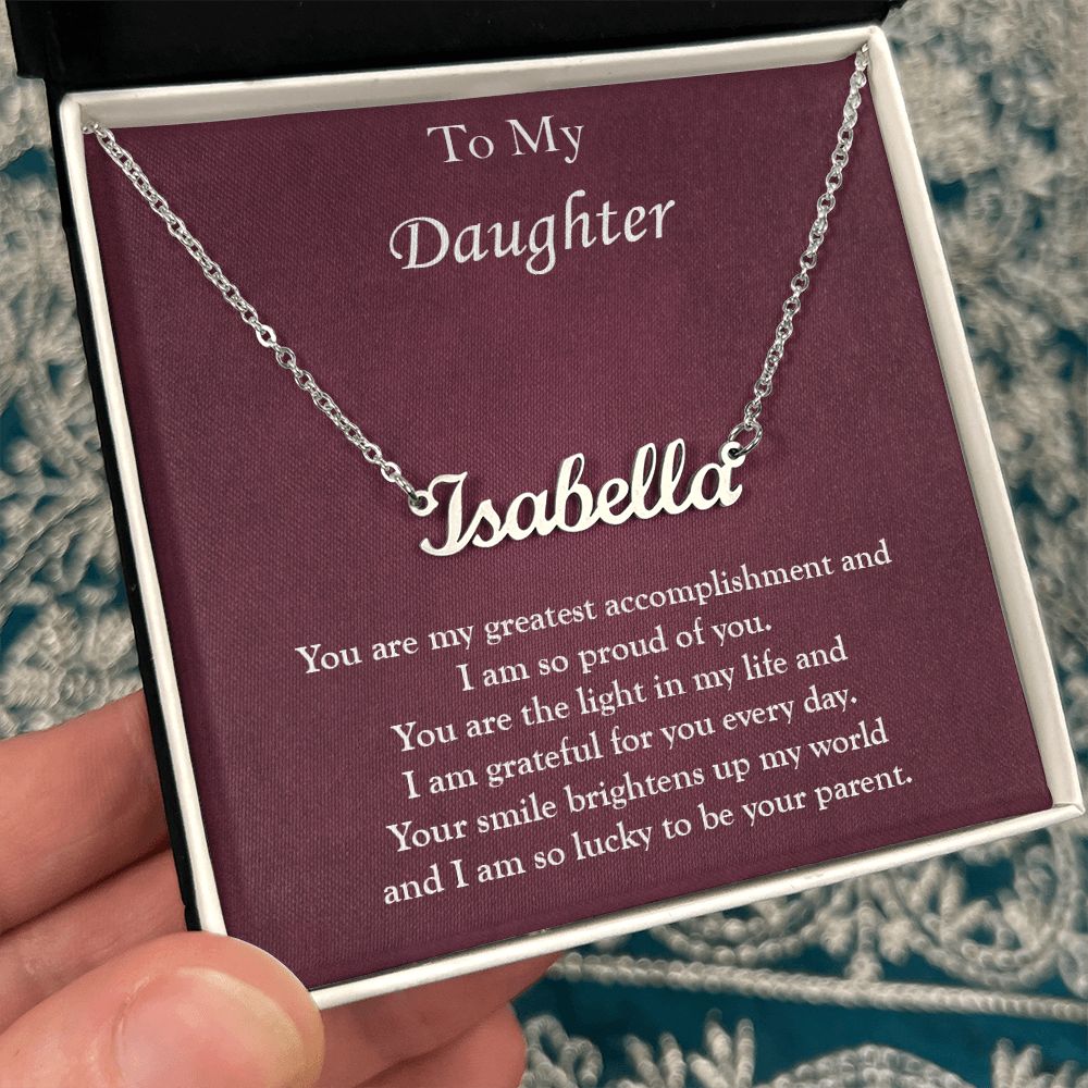 To My Daughter - Custom Name Necklace