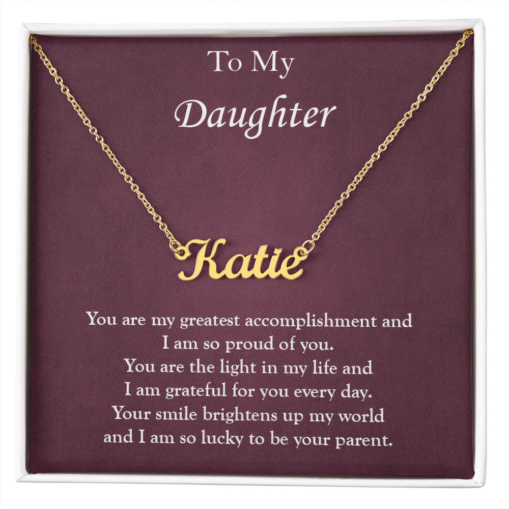 To My Daughter - Custom Name Necklace