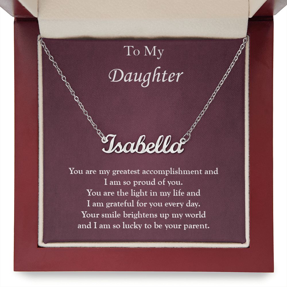 To My Daughter - Custom Name Necklace