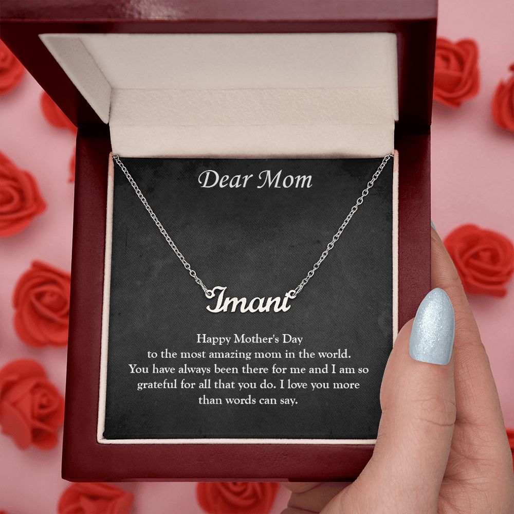 Personalized Love: Custom Name Necklace for Mother's Day