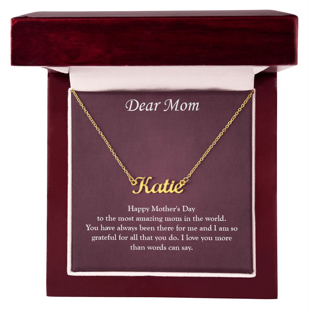 Personalized Touch of Love: Custom Name Necklace for Mother's Day