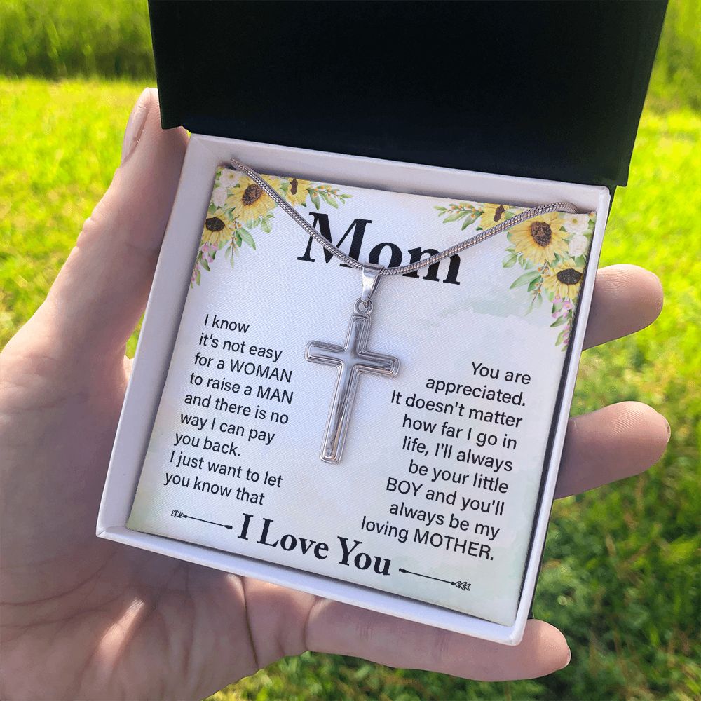 Sentimental Cross Necklace for Mom with meaningful message card from Jewelry Gifted