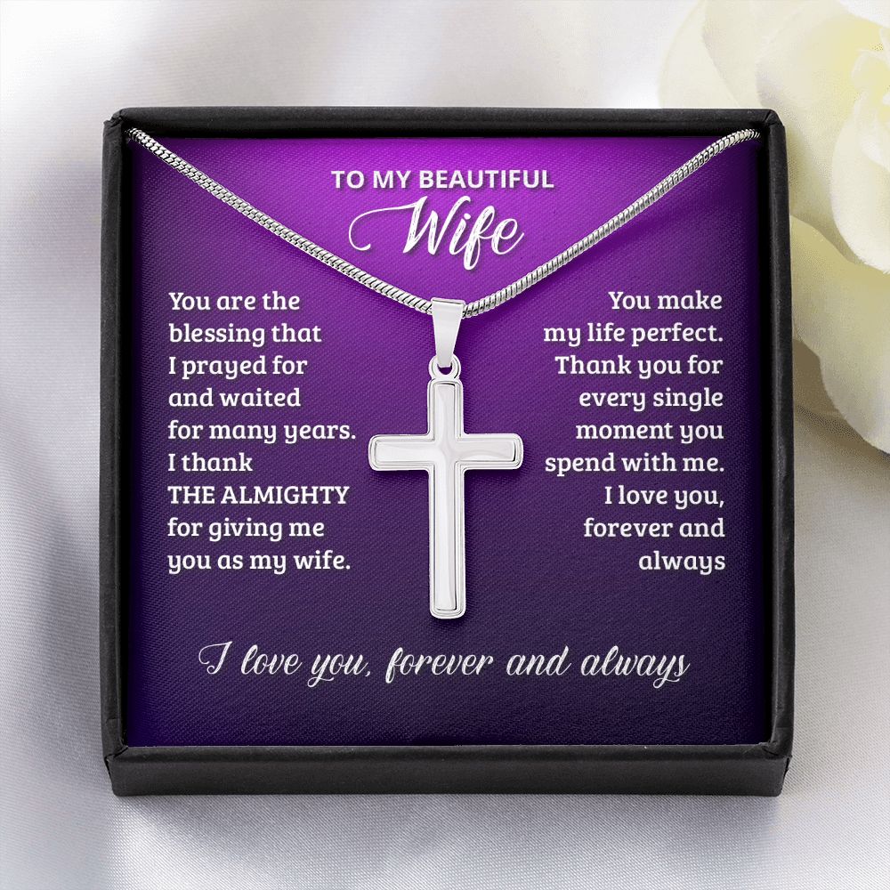 Cross Necklace for Wife - Love Keepsake with meaningful message card from Jewelry Gifted