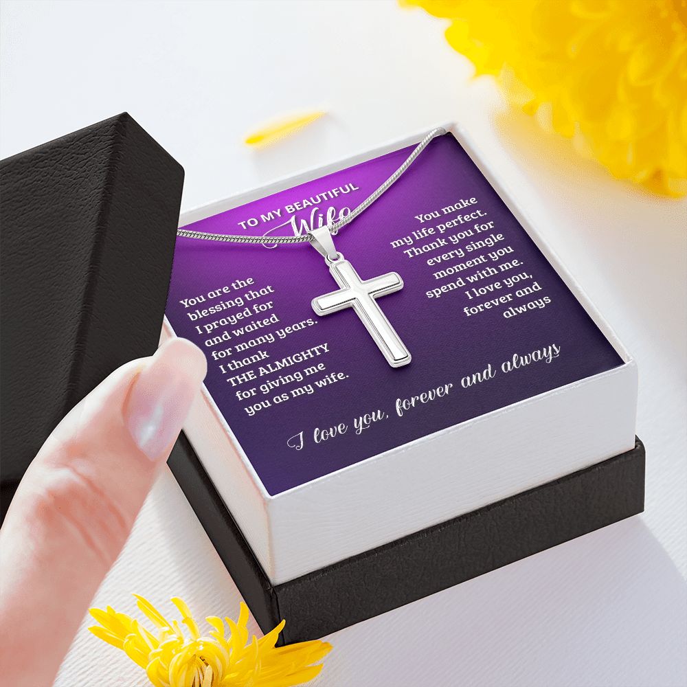 Cross Necklace for Wife - Love Keepsake with meaningful message card from Jewelry Gifted