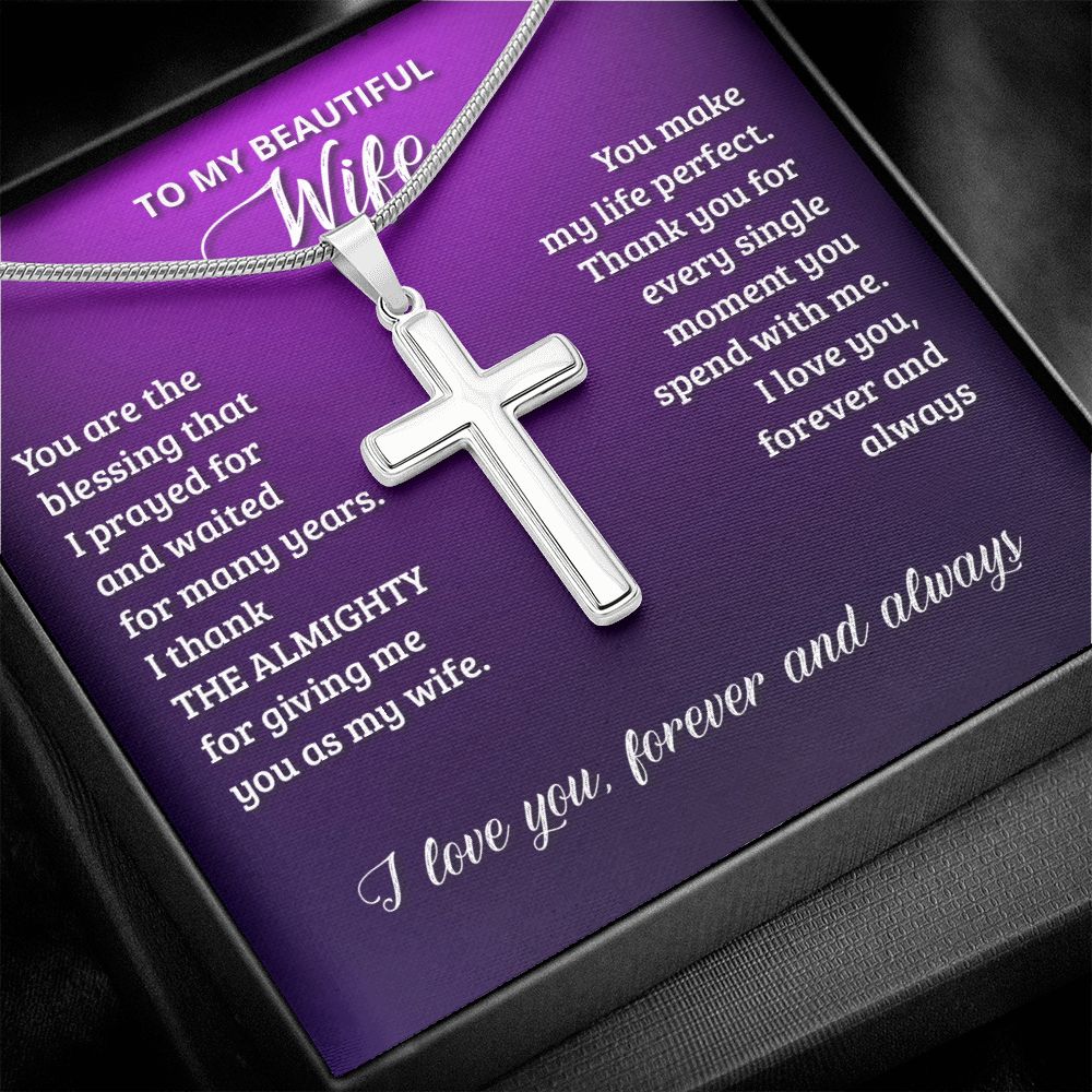 Cross Necklace for Wife - Love Keepsake with meaningful message card from Jewelry Gifted