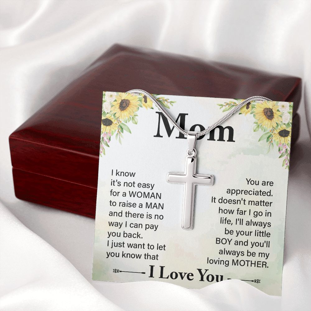 Sentimental Cross Necklace for Mom with meaningful message card from Jewelry Gifted