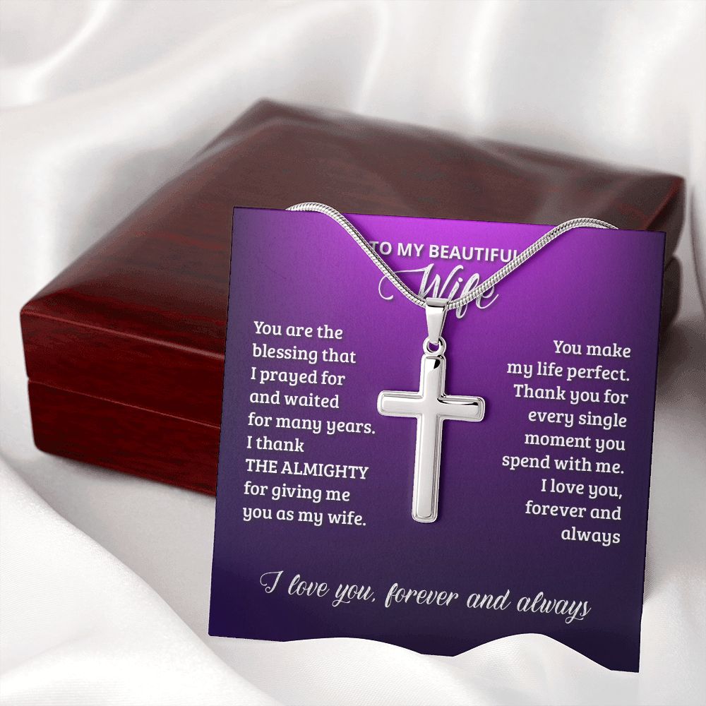 Cross Necklace for Wife - Love Keepsake with meaningful message card from Jewelry Gifted