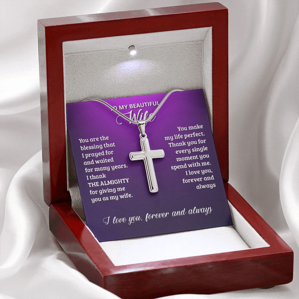 Cross Necklace for Wife - Love Keepsake with meaningful message card from Jewelry Gifted