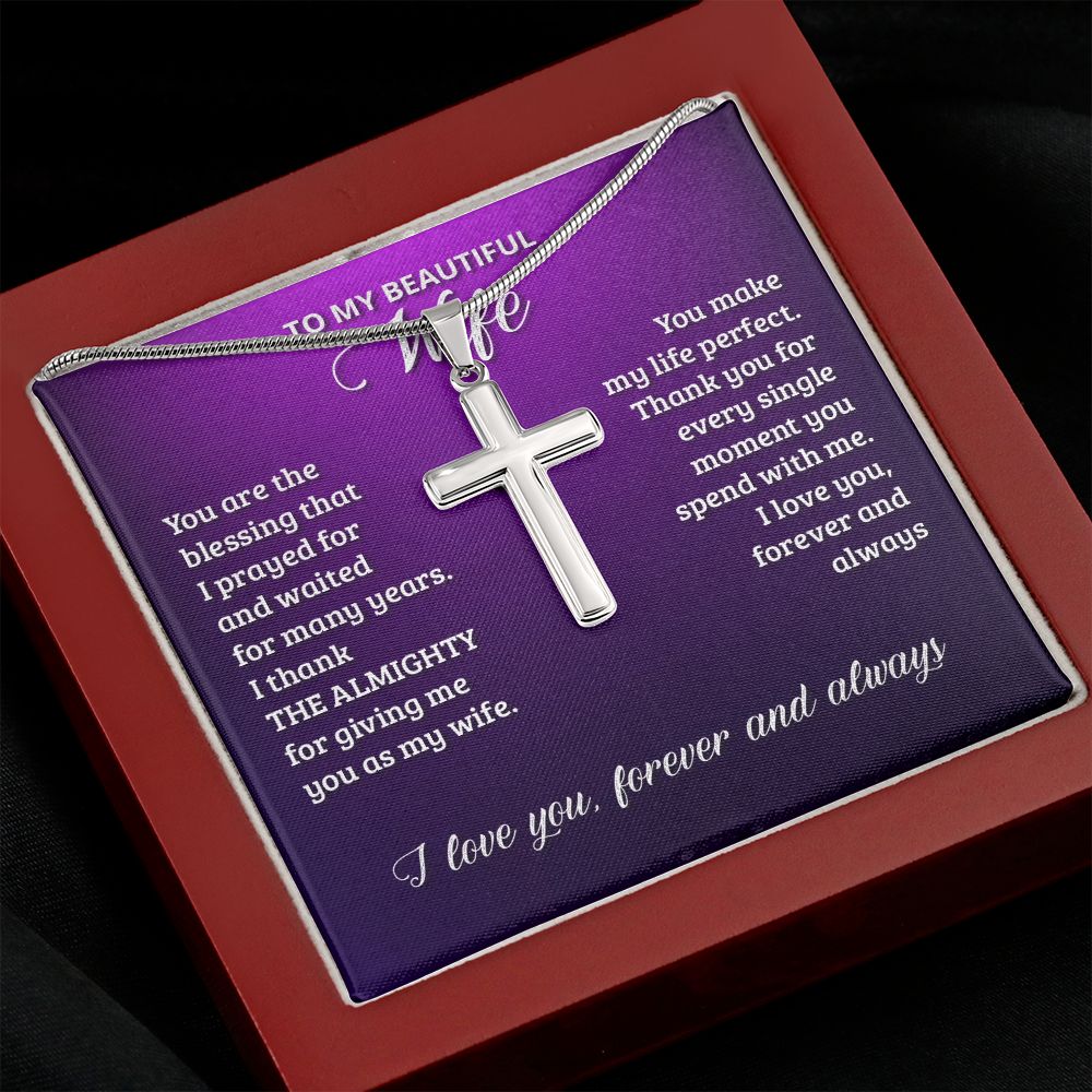 Cross Necklace for Wife - Love Keepsake with meaningful message card from Jewelry Gifted