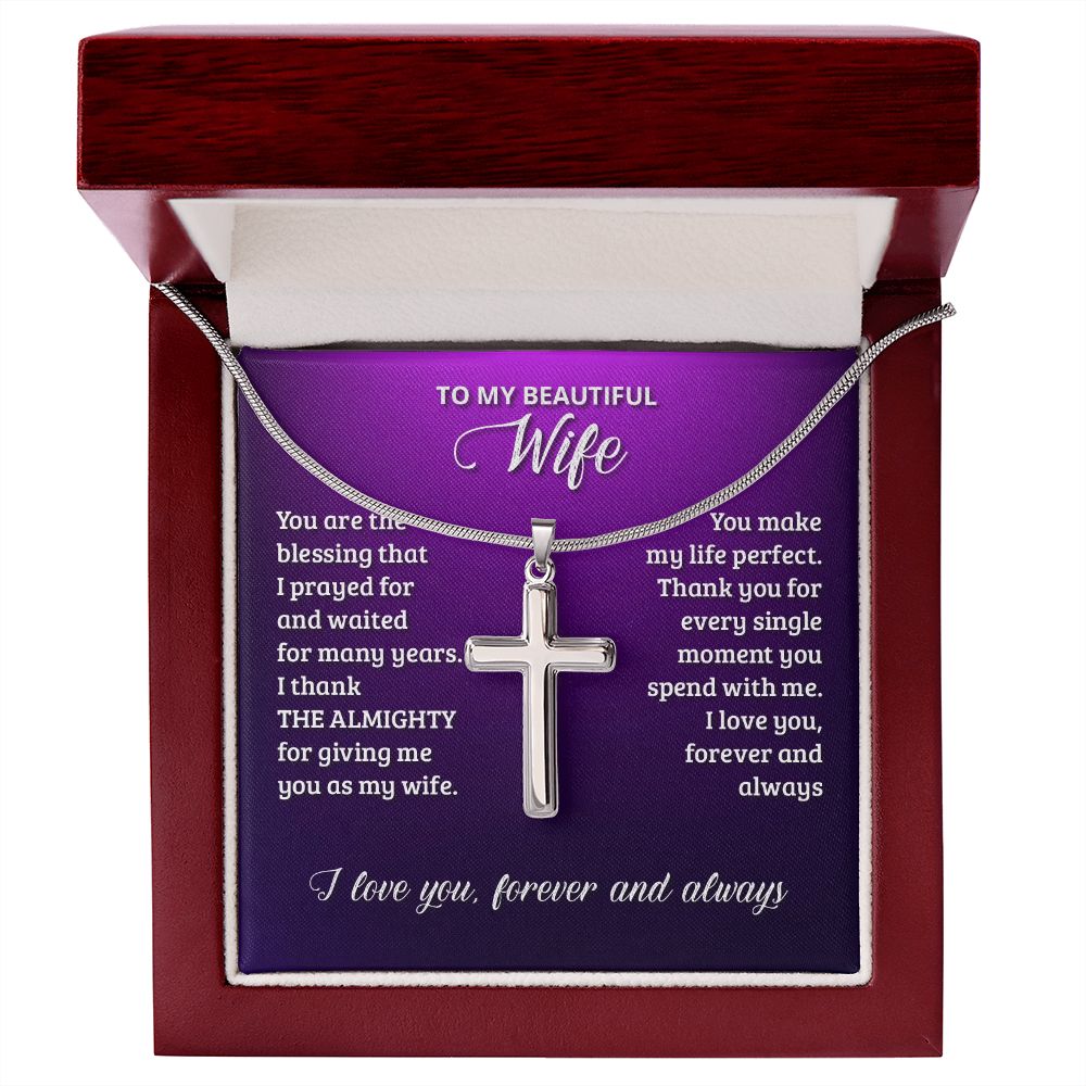 Cross Necklace for Wife - Love Keepsake with meaningful message card from Jewelry Gifted